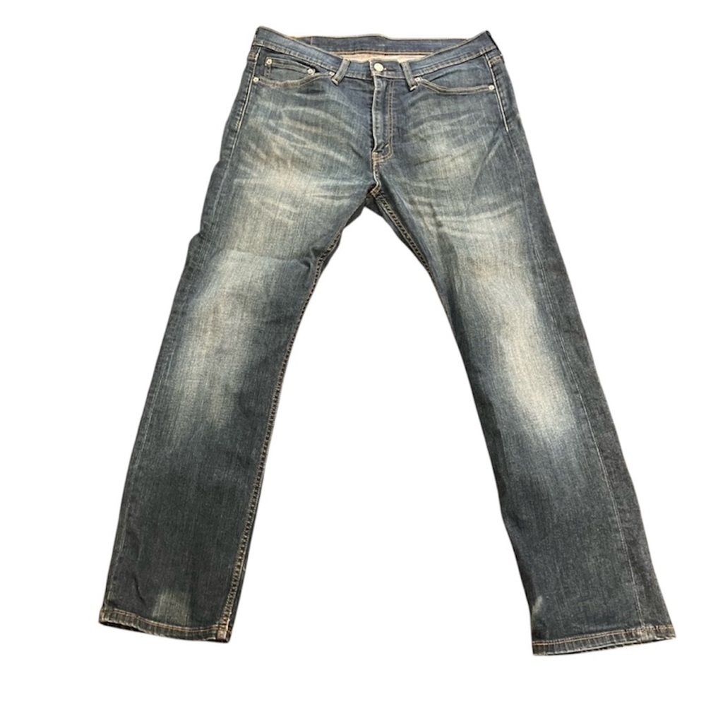 Levi's Blue Straight Jeans with Natural Fading